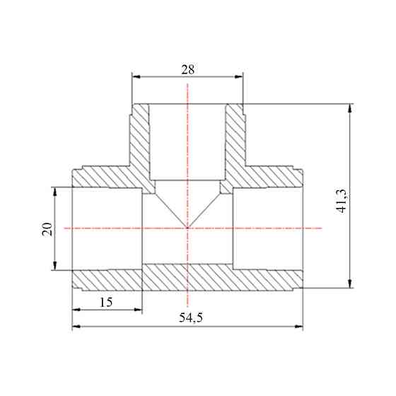 Тройник PPR Blue Ocean 20 Київ