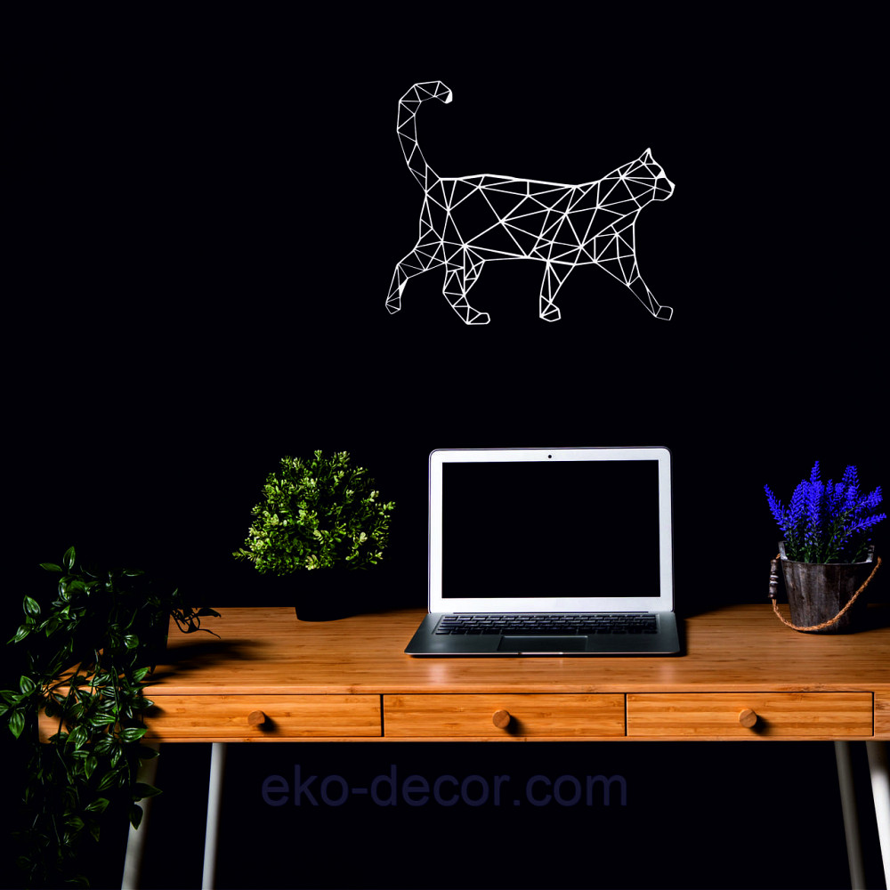 Декоративне настінне Панно «Кіт» Декор на стіну 50*42 см, Білий Київ - фото 7