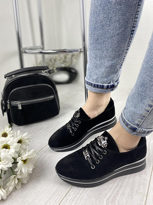 Liya Кросівки жіночі LIYA 105 чорні (весна-осінь, замша натуральна) (3361) лише 38р. Коломия - фото 8