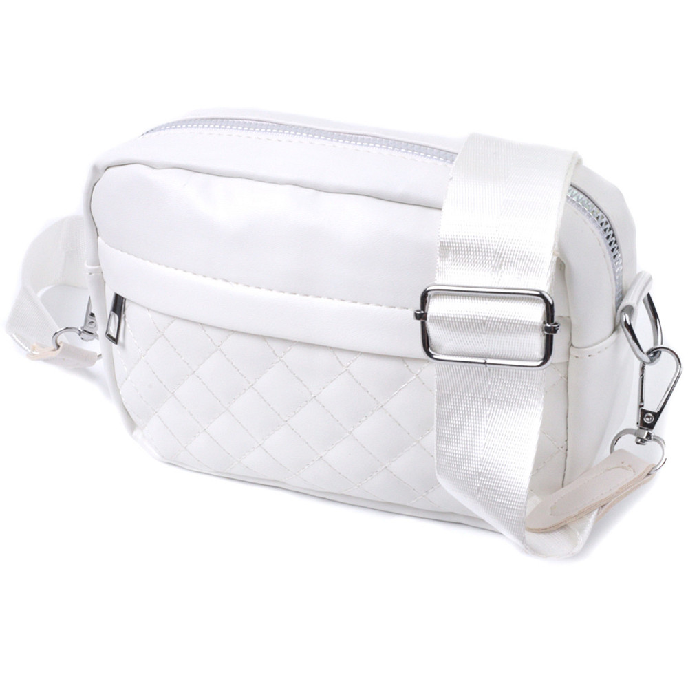Элегантная женская сумка кросс-боди с монетницей из экокожи Vintage 22798 Белый Киев - изображение 1