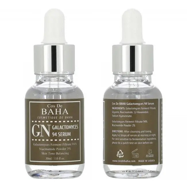 Сыворотка для сияния кожи с галактомиссисом и ниацинамидом GN Galactomyces 94 Serum Cos de Baha 30 мл Винница - изображение 3
