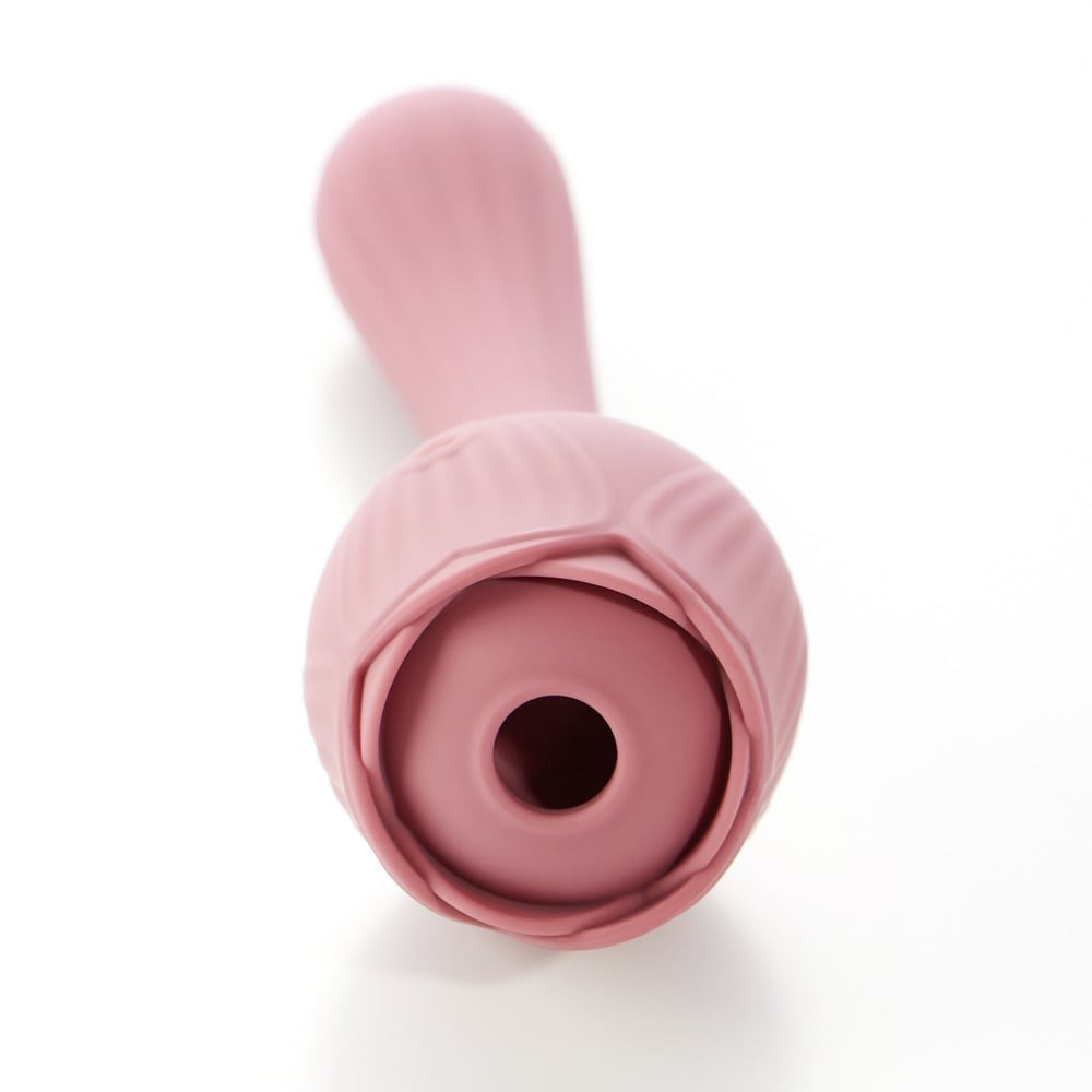 Вибратор в форме тюльпана с вакуумной стимуляцикй Sweet Em Velvet Lure Розовый Sex Aura Киев - изображение 3