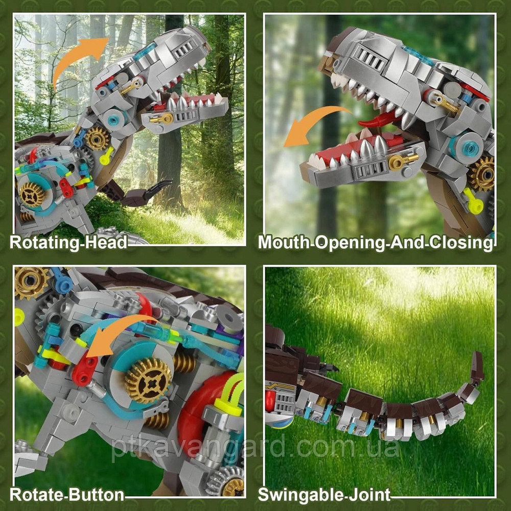 Конструктор динозавр тиранозавр 1388 деталей механічна модель Ті-Рекс 13050 Хмельницький - фото 4
