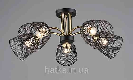 Люстра на пять плафонов K2293/5 (Черный+Медь) Киев