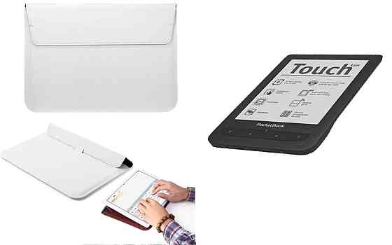Чехол-конверт VitoCase для PocketBook Touch Lux 623, с функцией подставки для книги Белый Киев