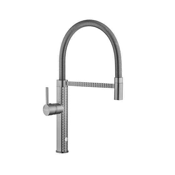 Смеситель для кухни с гибким изливом Kroner KRP Ersel - GRP03999 графит Киев