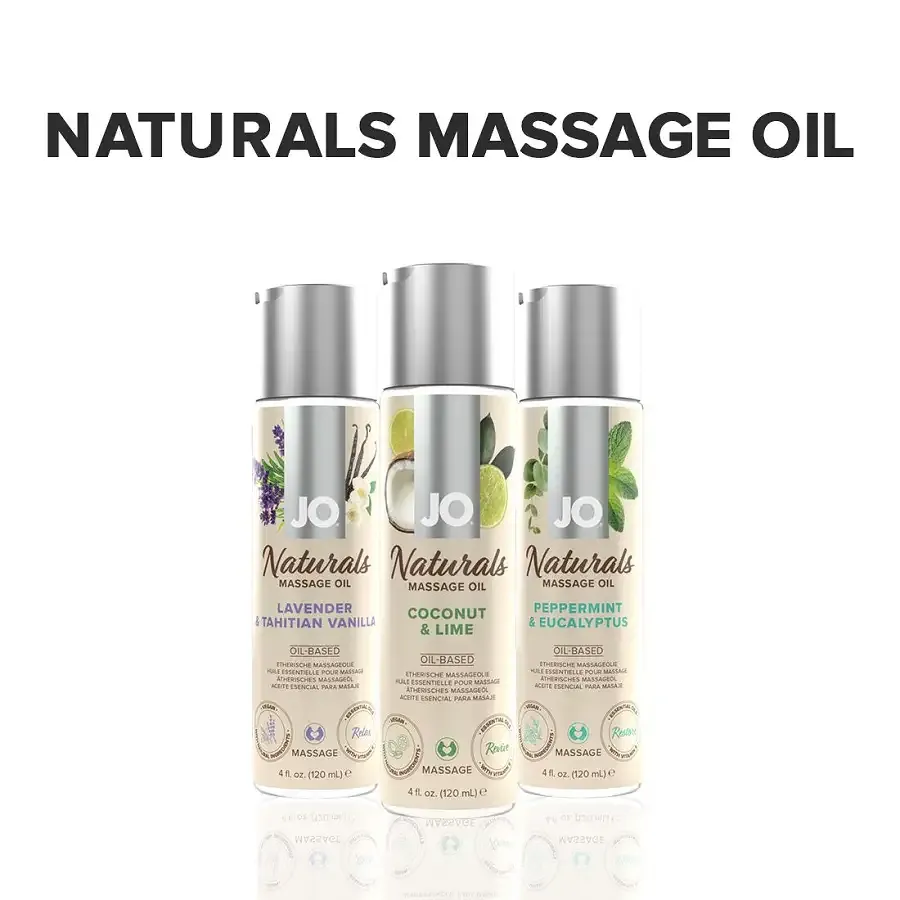 Масажна олія System JO Naturals Massage Oil Coconut&Lime з натуральними ефірними оліями 120мл Львів - фото 5