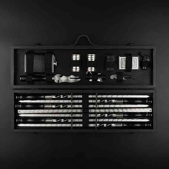 Шампури подарункові набір бокс для пікніка гриля та барбекю Оригінальні Віп подарунки на день народження татові, хлопцю, Тернопіль