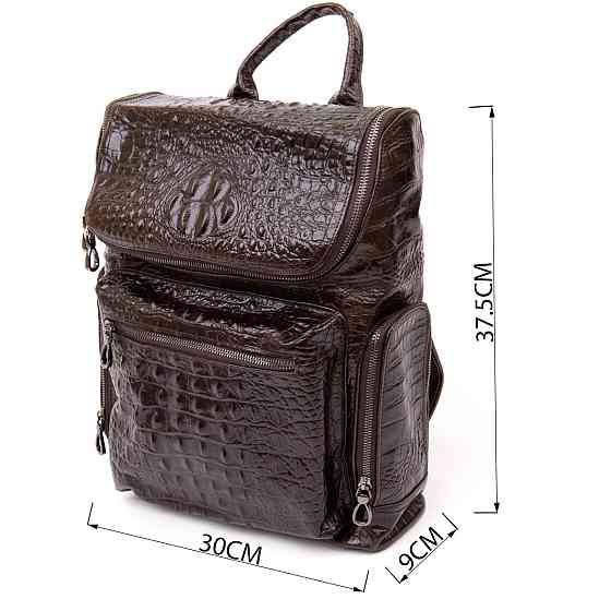 Рюкзак під рептилію шкіряний Vintage 20430 Коричневий Київ