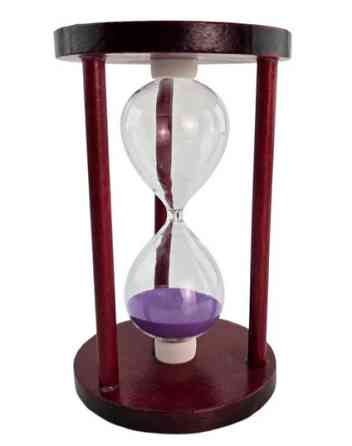 Песочные часы на 10 минут из дерева фиолетовые Киев