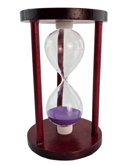Пісочний годинник на 10 хвилин із дерева фіолетовий Київ - фото 1