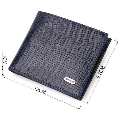 Гаманець Canpellini Без застібки з натуральної шкіри Синій (21760) Вінниця - фото 5