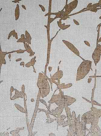 Ообои вінілові на флізелін Decoprint Moments MO22870 листя гілки золоті на світло-бежевому фоні Київ