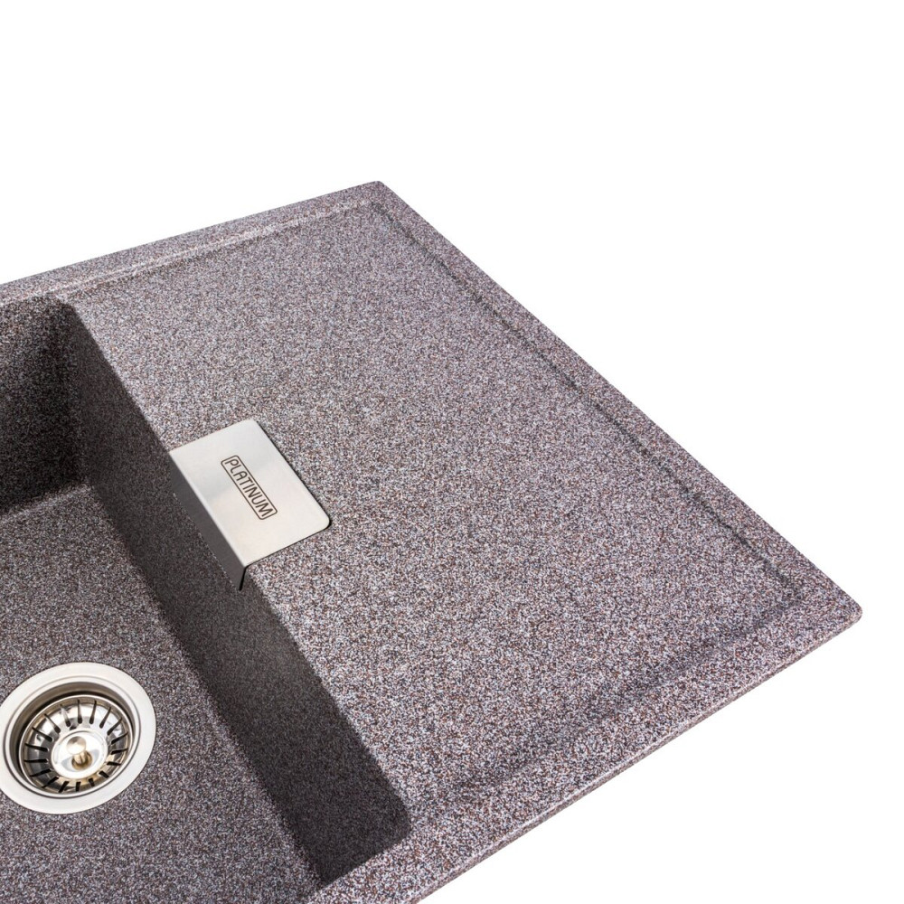 PLATINUM Гранітна мийка для кухні Platinum 8650 DIAMOND матова (мікс) Київ - фото 3