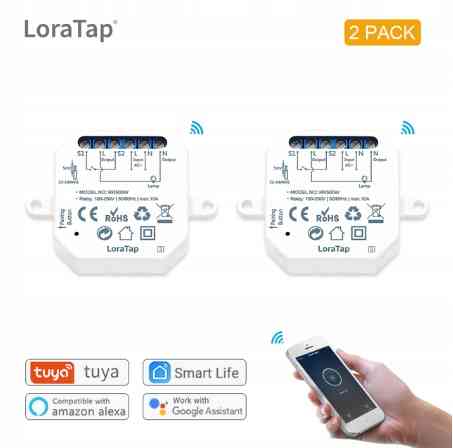 Розумний вбудований релейний вимикач LoraTap RR500W Луцьк