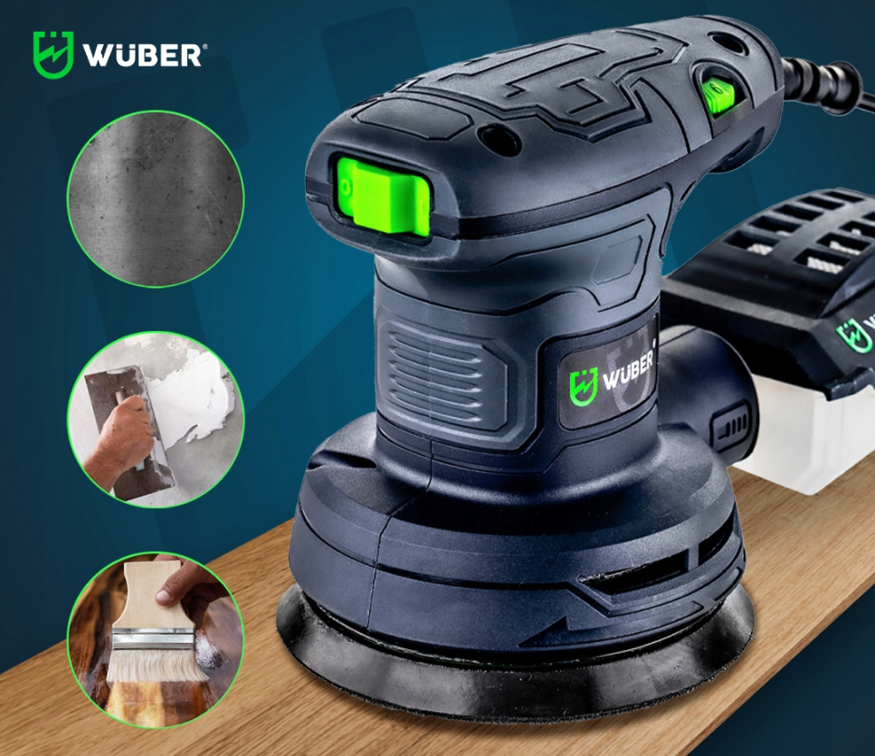 Шліфмашина ексцентрикова Wuber 350Вт 220-240В 125мм (Польща) Київ - фото 8