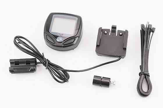 Велокомп'ютер 15-функцій, дротовий, 1.5" дисплей, вологозахисний, чорно-сірий YS-368A (з батарейкою) Київ