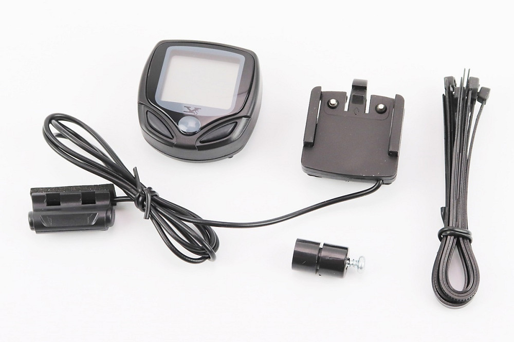 Велокомп'ютер 15-функцій, дротовий, 1.5" дисплей, вологозахисний, чорно-сірий YS-368A (з батарейкою) Київ - фото 1