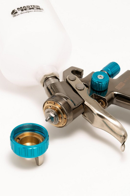 Фарбопульт MASTERTOOL LVLP ВБ 600 мл пластик Ø1.4 мм 125-170 л/хв 1.5-2.5 бар 80-8802 Рівне - фото 3