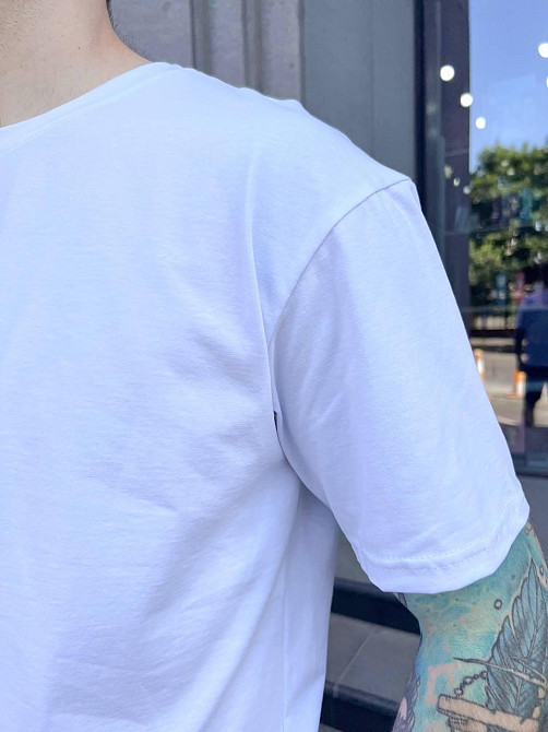 Футболка чоловіча COSY стрейч кулір, біла Київ - фото 5