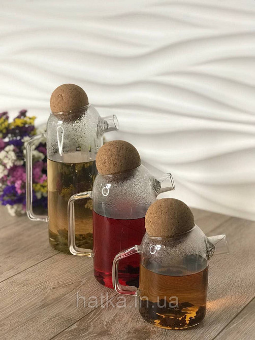 Чайник заварочний Olens "Круг" 1200 мл скляний Київ - фото 4