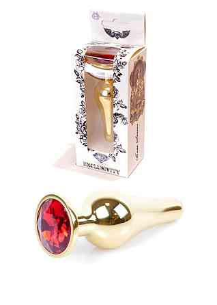 Анальная пробка Jawellery Gold BUTT PLUG-Red Sex Aura Киев