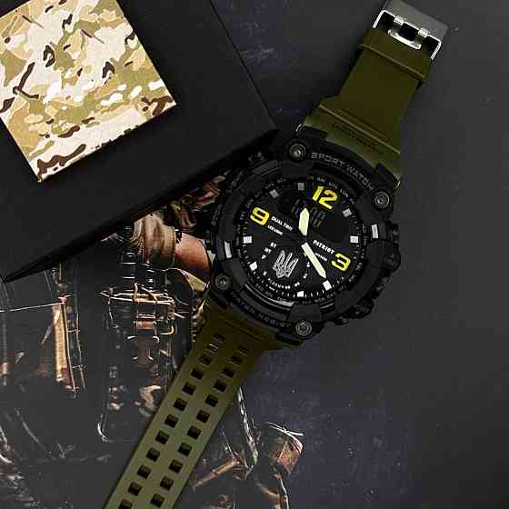 Patriot 004AGUASI Тризуб срібло Зелені + Коробка. SBR Київ