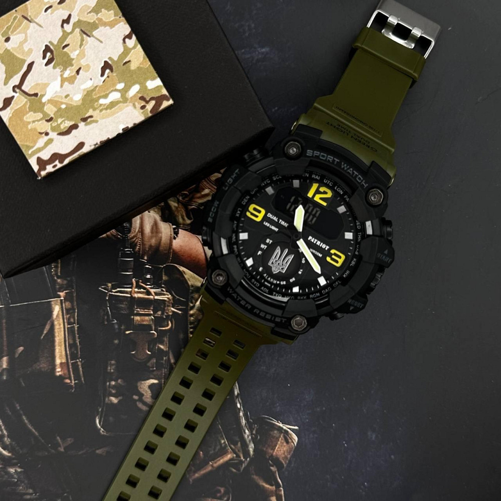 Patriot 004AGUASI Тризуб срібло Зелені + Коробка. SBR Київ - фото 3