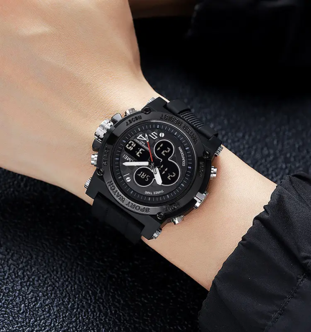 Часы мужские наручные спортивные Skmei 2065 (Черный с черным) Винница - изображение 7