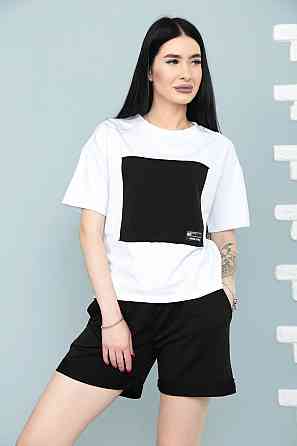 Двокольоровий костюм з шортами "Numb" оптом | Норма | Розпродаж моделі Чорний, 42-44 Київ