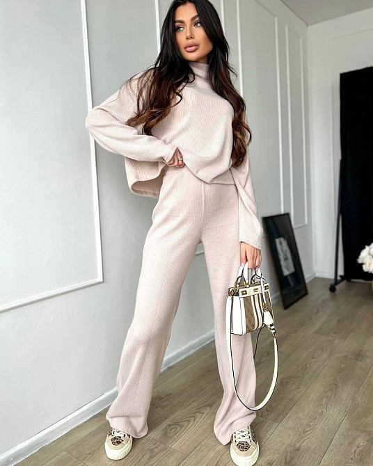 Жіночий теплий базовий костюм: кофта і штани ангора рубчик Одеса - фото 7