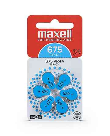 Батарейка MAXELL PR44 (675) 6BS ZINC AIR (M-790420.00.EU) (4043752334500) Киев