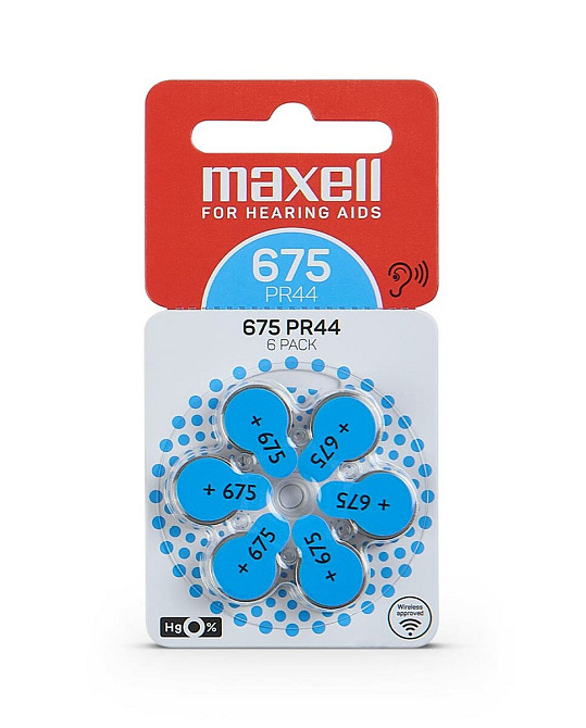 Батарейка MAXELL PR44 (675) 6BS ZINC AIR (M-790420.00.EU) (4043752334500) Киев - изображение 1