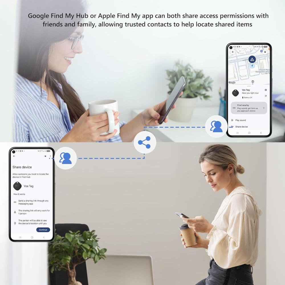 Bluetooth-трекер ATUVOS Air Tracker Tag PRO 4 шт., Apple Find My / Google Find Hub, IP67, CR2032, iOS/Android Киев - изображение 7