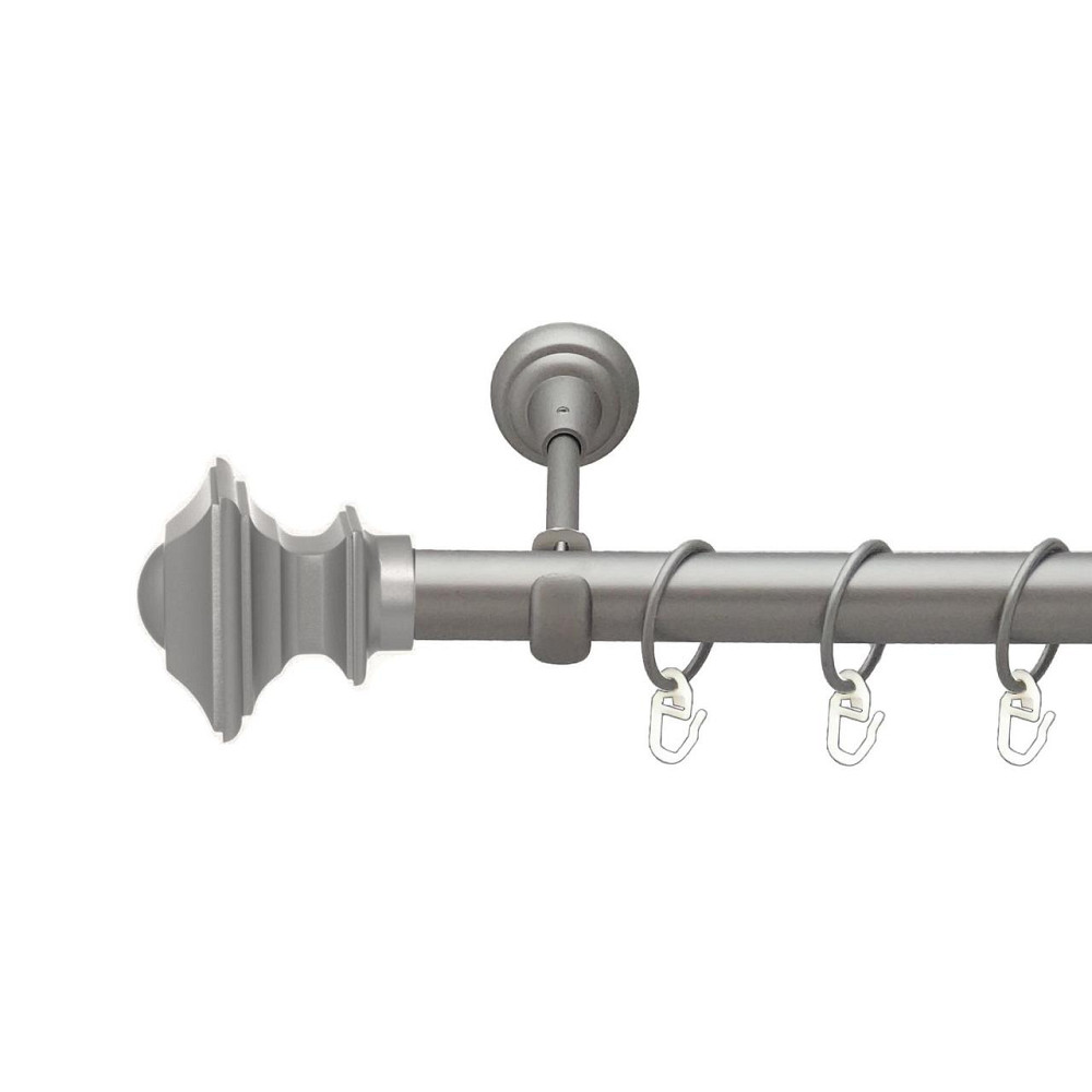 Карниз Orvit Борджеза металевий однорядний відкритий гладка труба кільце металеве Сатин 25 мм 140 см (00-00027464) Львів - фото 1