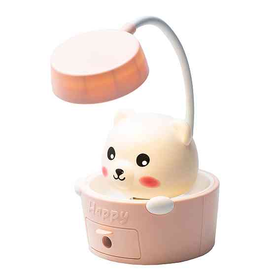 Детская настольная лампа с точилкой для карандашей Розовая HP12268P Киев