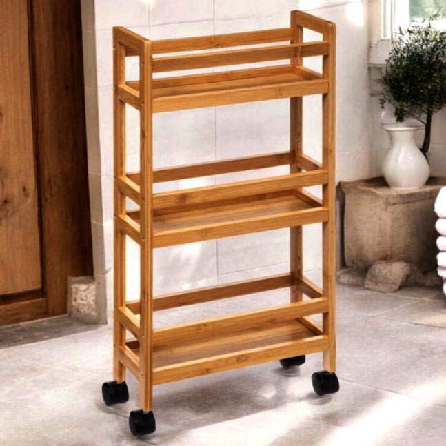 Этажерка для ванной на колёсиках 