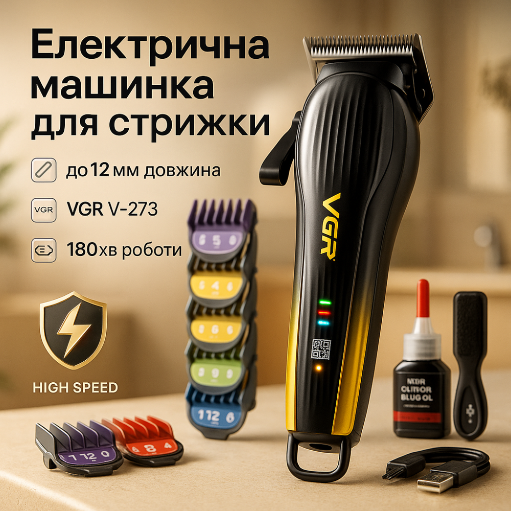 Бездротовий тример для стрижки волосся VGR, Машина для стрижки в домашніх умовах, Тример бездротовий XS-50 Львів - фото 16