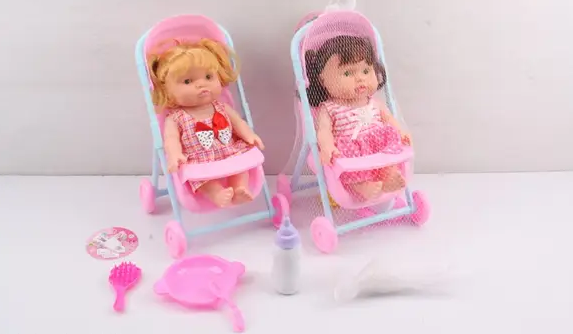 Лялька  мал арт. YD0052 (72шт/2)  мікс 2 види, візочок, аксес пакет 26*16*16см, шт Киев - изображение 1