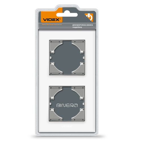 BINERA біле скло Рамка вертикальна 2-а Videx Житомир