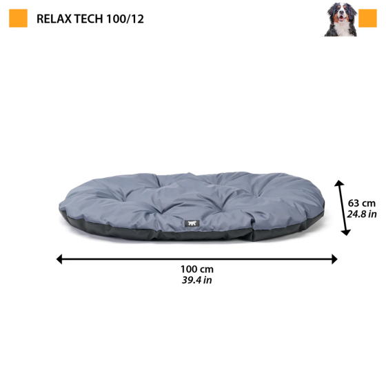 Подушка устойчива к царапинам и водоотталкивающая для собак и котов Ferplast Relax Tech (Ферпласт Релакс Теч) 100 x 63 cm - 100/12, Серый Запорожье