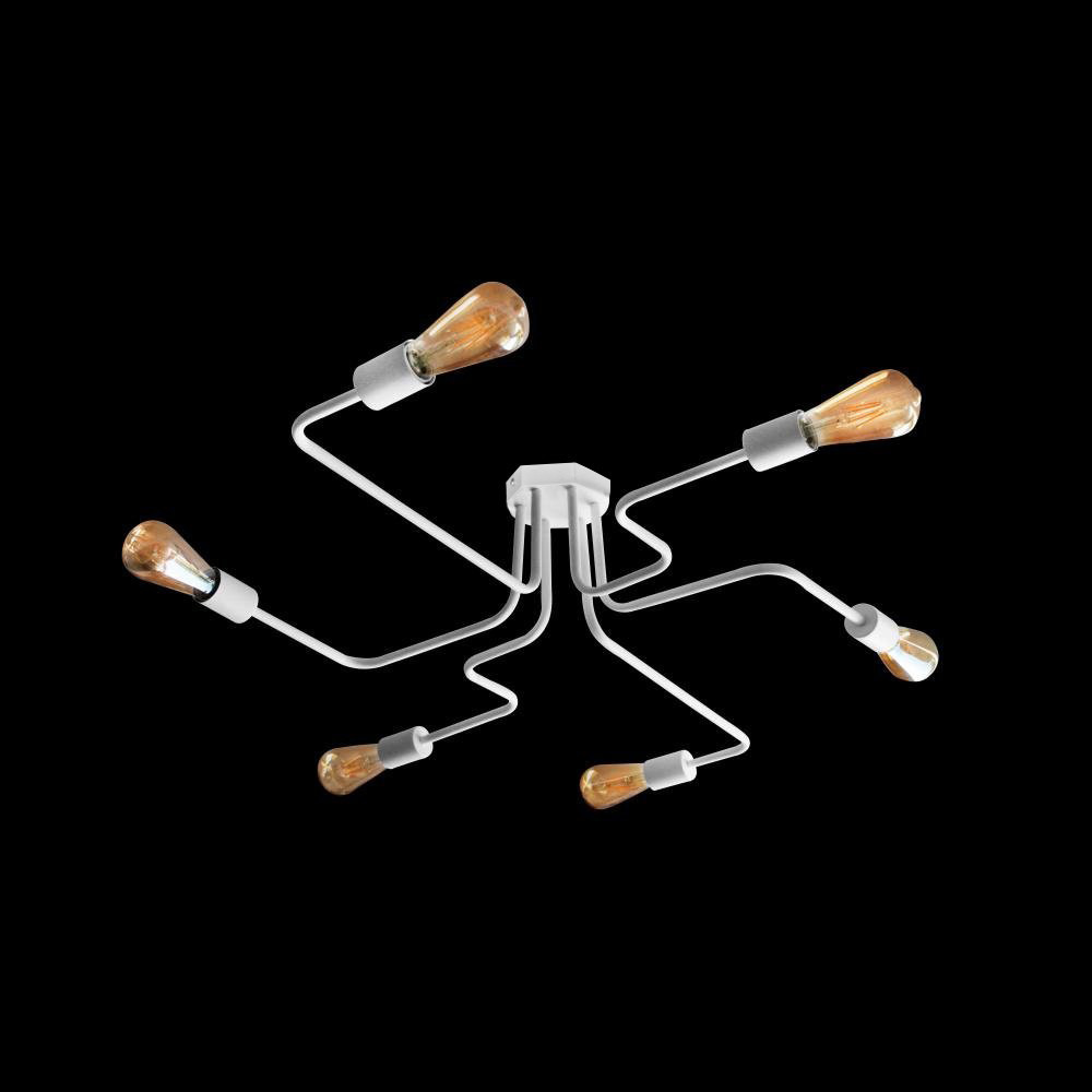 Стельова люстра павук біла на 6 ламп Maze NL 10084/6 W Одеса - фото 3