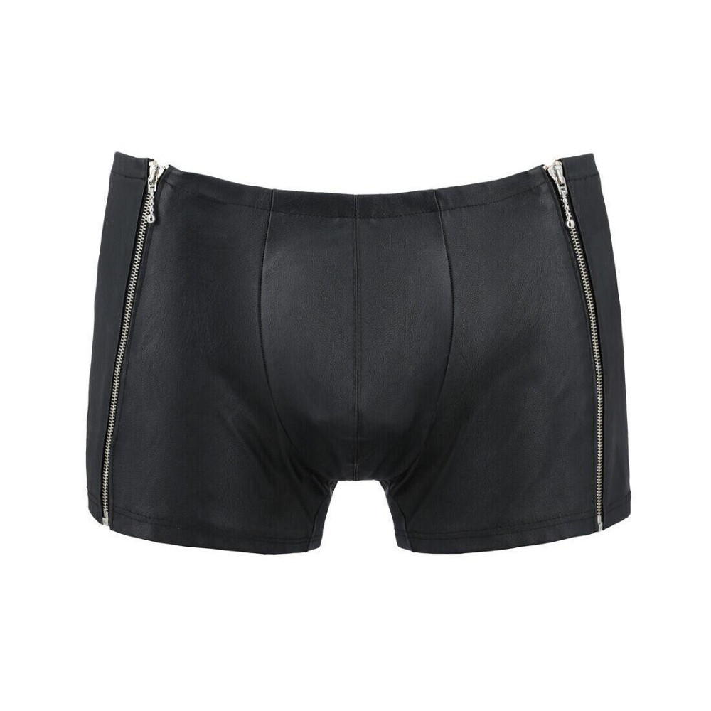 Мужские кожаные боксеры с молниями Passion 049 SHORT MATT XXL/XXXL Black Sex Aura Киев - изображение 5