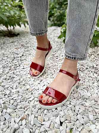 Mermaid Босоніжки жіночі 801 бордові (літо, лак натуральний) (947) 37р.40р. Коломыя