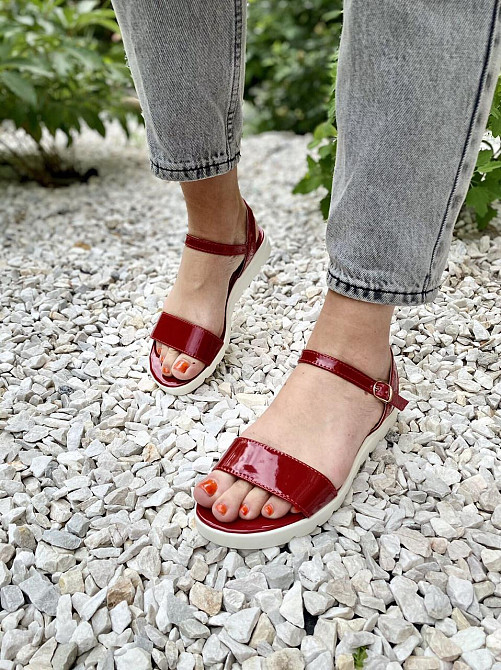 Mermaid Босоніжки жіночі 801 бордові (літо, лак натуральний) (947) 37р.40р. Коломыя - изображение 3