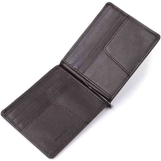 Зажим для денег из мягкой натуральной кожи Tony Perotti 20847_1 (5000 moro) Коричневый Киев