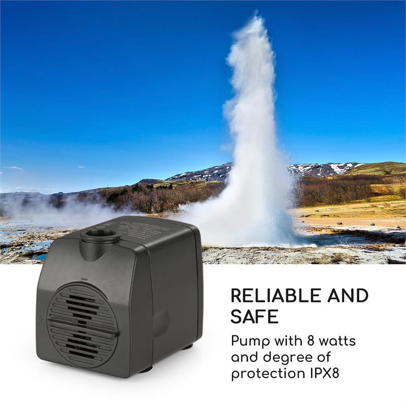 Насос Raincastle Garden Fountain с 12 светодиодами и концепцией Loopflow 8 Вт IPX8 для использования в Ровно - изображение 8