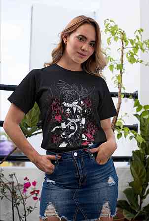 Футболка з аніме принтом Хйаккімару Дороро Аніме Манга оверсайз (S/M/L) Чорний AnimeJ0251 Дніпро