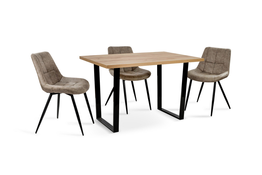 Стіл Кентукі 120/80*75, крафт золотий /чорні ноги Київ - фото 3