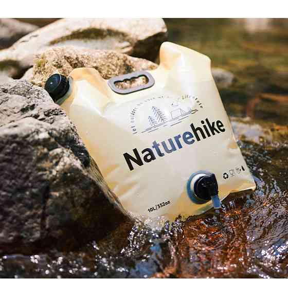 Складной контейнер для воды из полиэтилена Naturehike CNK2450CF027, 10 л, желтый Киев